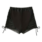 Damen Badeshorts mit elastischem Bund und seitlichen Rüschendetails EB