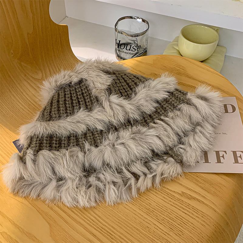 Luxuriöse Kunstfell-Beanie