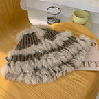 Luxuriöse Kunstfell-Beanie