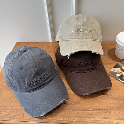 Baseballkappe für Herren aus Stoff im Used-Look