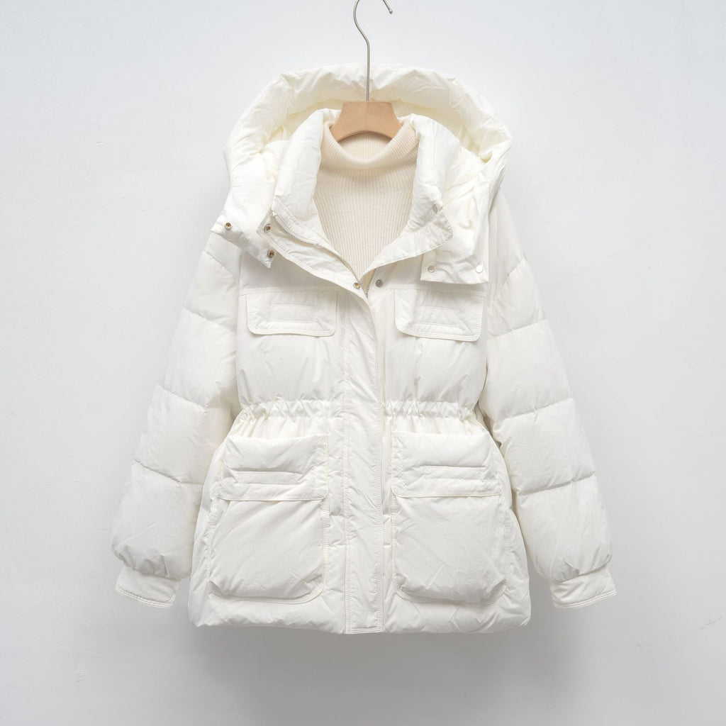 Damen gesteppte Winterjacke mit voluminösem Schnitt und praktischen Taschen EB