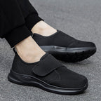 Damen Bequeme Slip-On Freizeitschuhe mit verstellbarem Klettverschluss EB