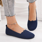 Damen Ballerinas mit elegantem Wellenmuster und rutschfester Sohle EB