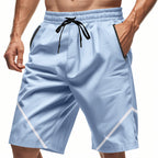 Atmungsaktive Herren-Trainingsshorts mit Reißverschlusstaschen