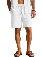 Leichte Herren-Strandbermuda aus Leinenmischung