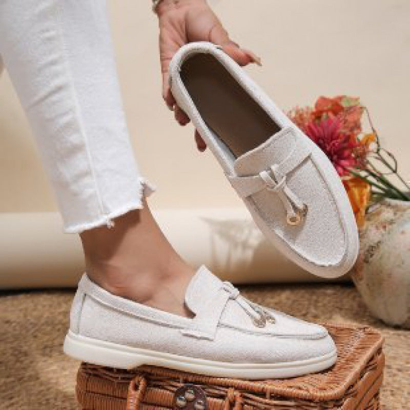 Damen Mokassins mit modischen Applikationen und rutschfester Sohle EB