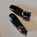 Damen Ballerina-Schuhe mit verspieltem Riemendetail und bequemer Sohle EB