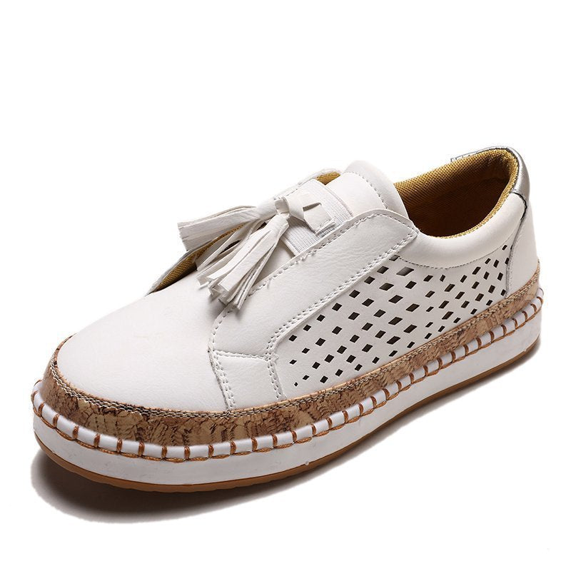 Damen sportliche Freizeitschuhe mit atmungsaktivem Obermaterial und Korksohle EB
