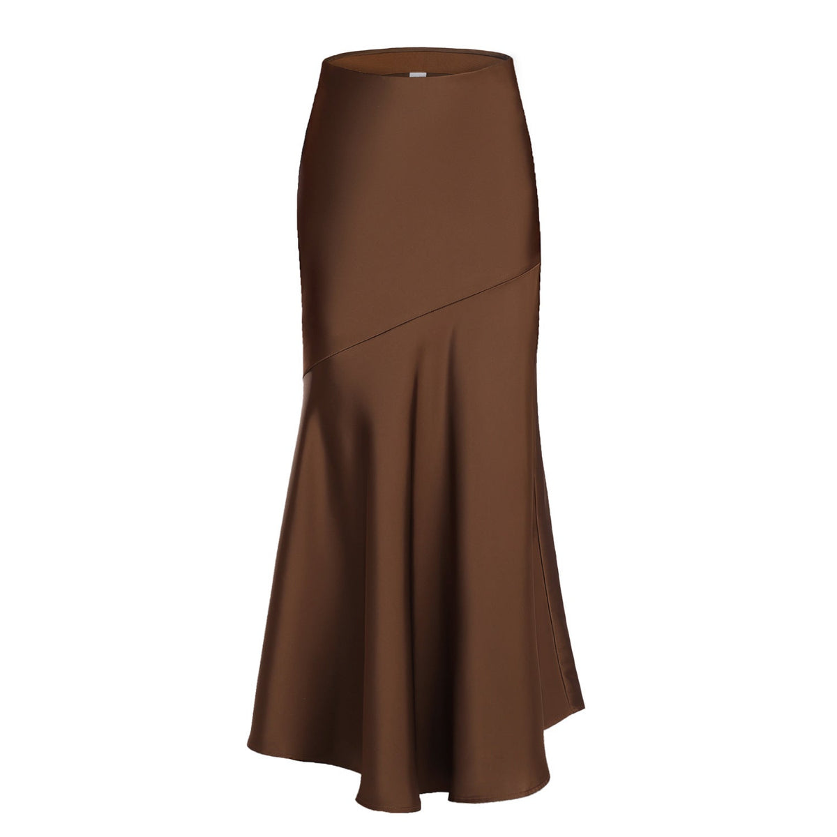 Damen Eleganter fließender Maxirock mit diagonaler Naht EB