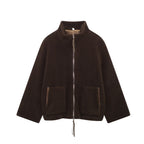 Damen Fleecejacke mit hohem Kragen und Reißverschluss EB