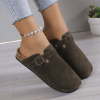 Damen Bequeme Clogs mit verstellbarem Riemen und ergonomischer Sohle EB