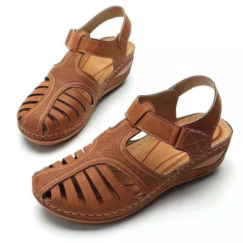 Damen Bequeme Luftige Sandalen mit verstellbarem Riemen und ergonomischer Sohle EB