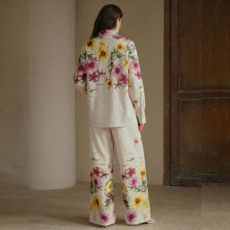 Eleganter Damen-Jumpsuit mit Blumenmuster