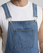Herren Latzshorts aus Denim mit Taschen