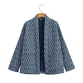 Damen Kimono-Jacke mit elegantem Muster und lockerer Passform EB