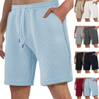Herren nan strukturierte Lounge-Shorts mit Elastikbund Tunnelzug und seitlichen Eingrifftaschen EB