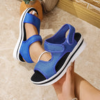 Damen Atmungsaktive Riemchen-Sandalen mit verstellbarem Klettverschluss EB