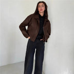Damen Kunstlederjacke im modernen Biker-Stil EB