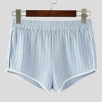 Plissierte Damen-Freizeitshorts mit Kontrastpaspel