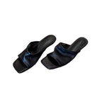 Damen bequeme Mules mit elegantem Riemendesign EB