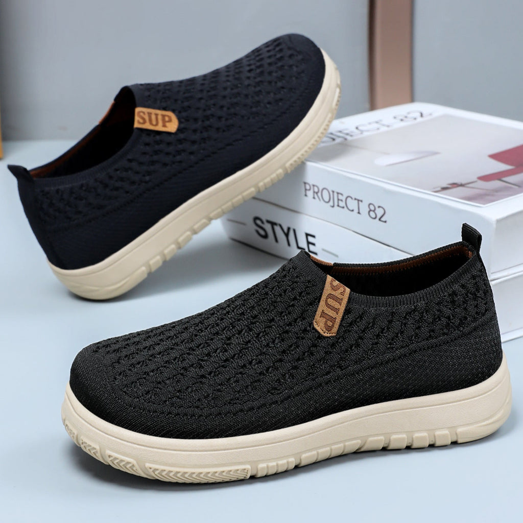 Damen Bequeme Slip-On Freizeitschuhe mit rutschfester Sohle und atmungsaktivem Obermaterial EB