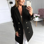 Damen Blazer mit goldenen Knöpfen und elegantem Schnitt EB