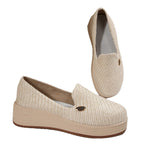 Damen Bequeme Plateauslipper mit elegantem Obermaterial EB