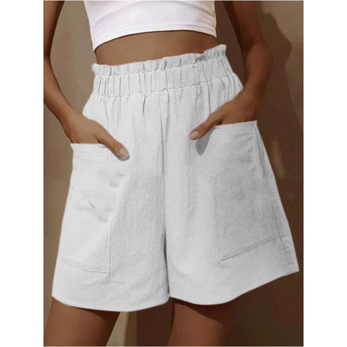 Damen Baumwollshorts mit elastischem Bund und praktischen Taschen EB