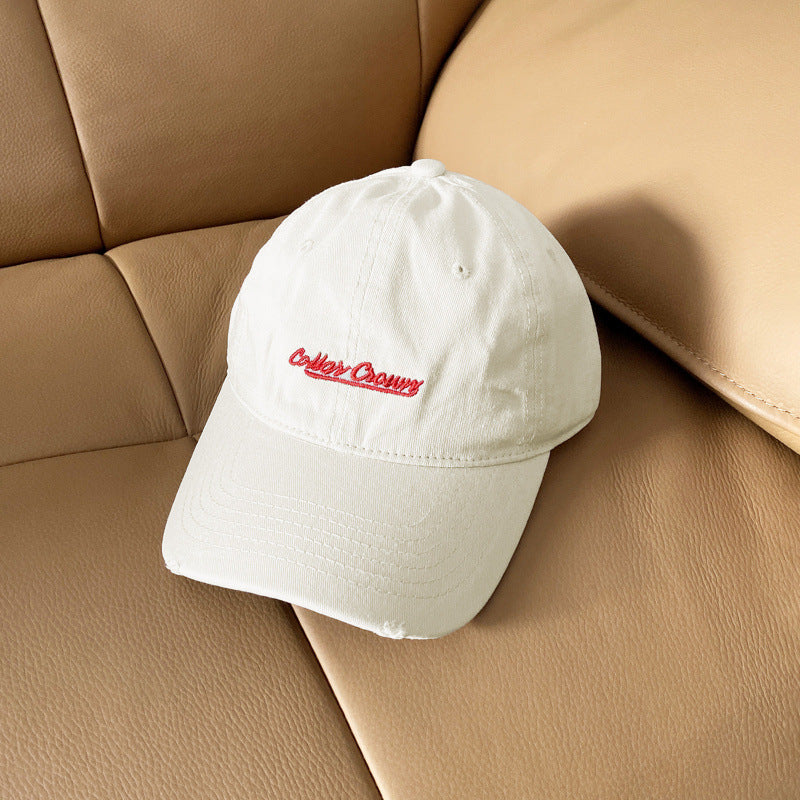 Damen Baseballkappe aus Baumwolle im Used-Look