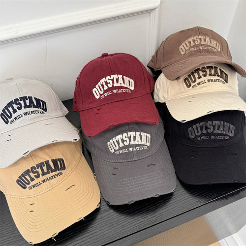Baseballkappe mit Grafik und Distressed-Optik für Herren