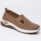 Damen bequeme Slip-On Schuhe mit atmungsaktiver Strickoberfläche EB