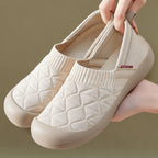 Damen bequeme Slip-On Freizeitschuhe mit elastischem Einstieg EB