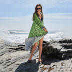 Damen modischer Strandkimono mit auffälligen Mustern EB