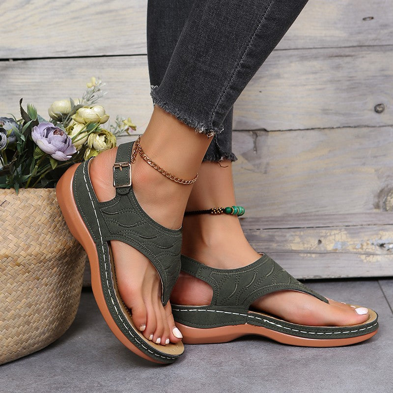Damen bequeme Sandalen mit Riemen EB
