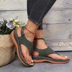 Damen bequeme Sandalen mit Riemen EB
