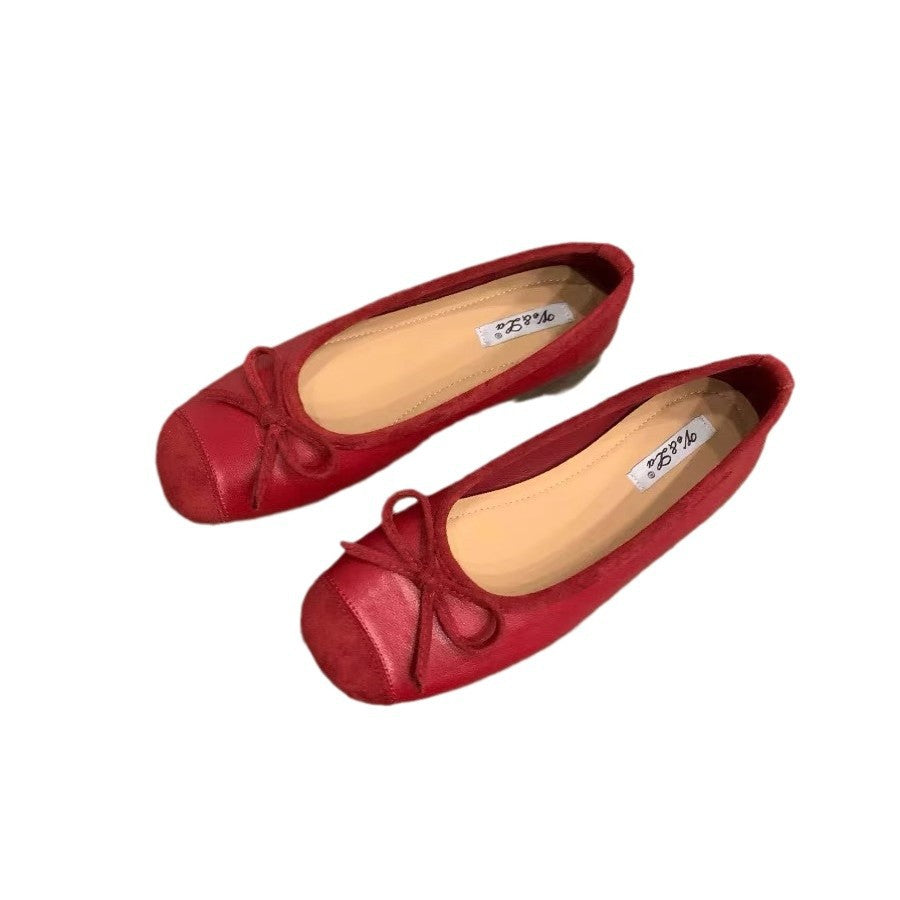 Damen Ballerinas mit schimmerndem Obermaterial und verspieltem Schleifendesign EB
