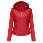Damen Kapuzenjacke aus hochwertigem Kunstleder EB