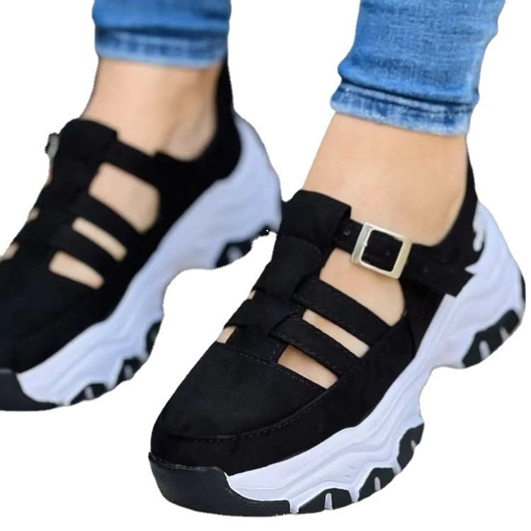 Damen sportliche Clogs mit modischem Riemendesign EB