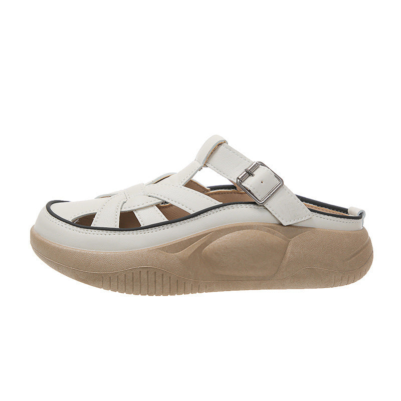 Damen Bequeme Slingback Sandalen mit verstellbarem Riemendesign und anatomischer Fußbett EB