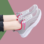 Damen Atmungsaktive Freizeitschuhe mit flexiblem Obermaterial und stoßdämpfender Sohle EB