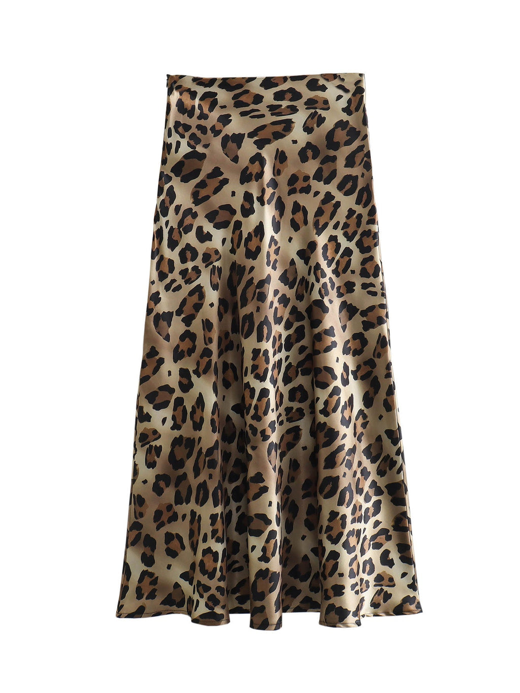 Damen eleganter Maxirock im stilvollen Leoprint EB