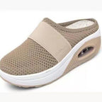 Damen bequeme Clogs mit atmungsaktivem Mesh-Obermaterial und stützendem Fußbett EB