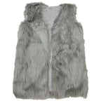 Damen Elegante Kunstpelz-Weste EB