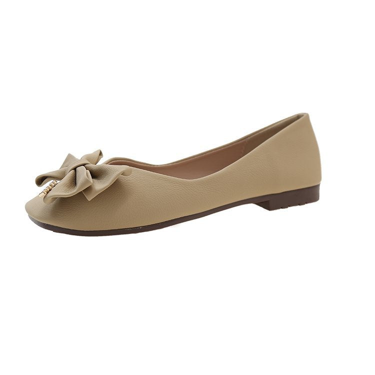 Damen elegante Ballerinas mit Schleifenakzent und funkelndem Detail EB