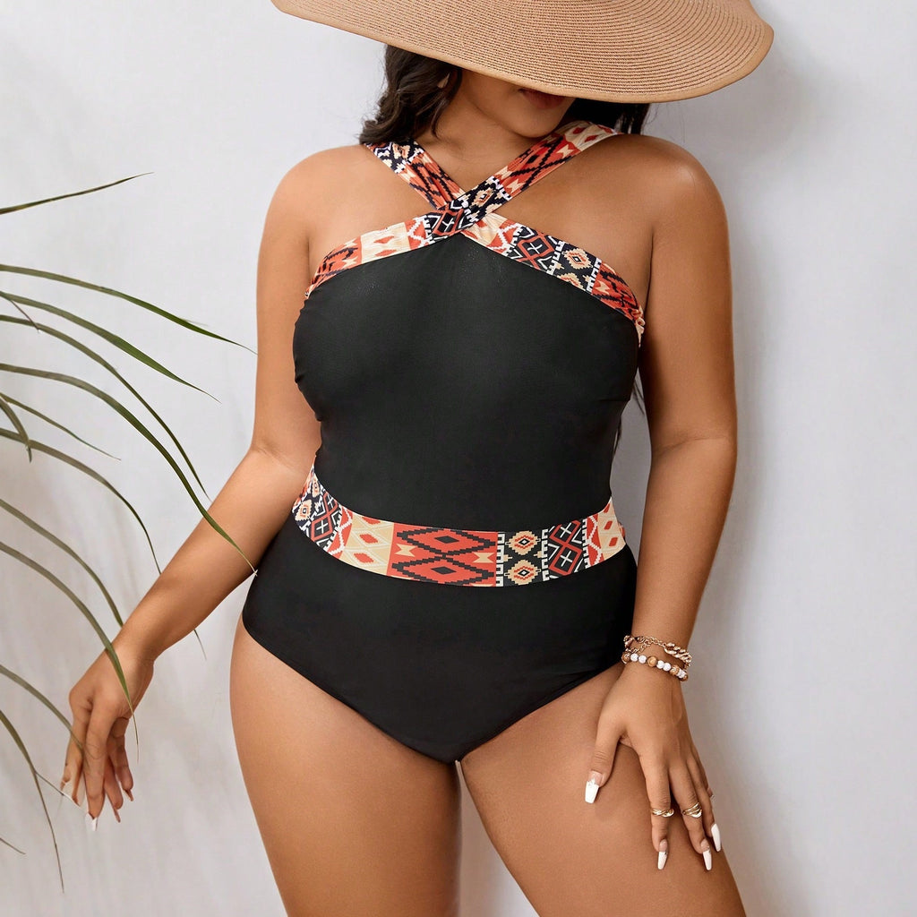Damen-Jumpsuit mit modischem Ethno-Design