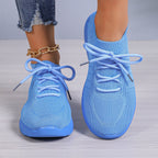 Damen atmungsaktive Slip-On Sportschuhe mit flexiblem Obermaterial EB