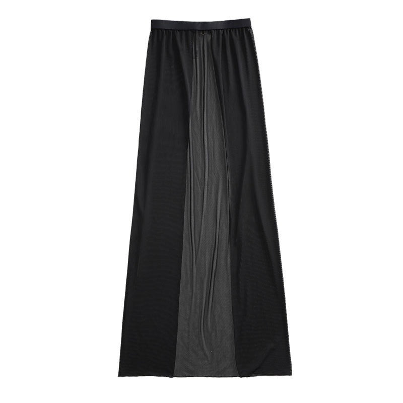 Damen Eleganter Maxi-Strandrock mit Reißverschluss EB