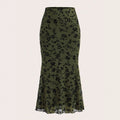 Damen Maxirock mit floralem Design und eleganter Silhouette EB