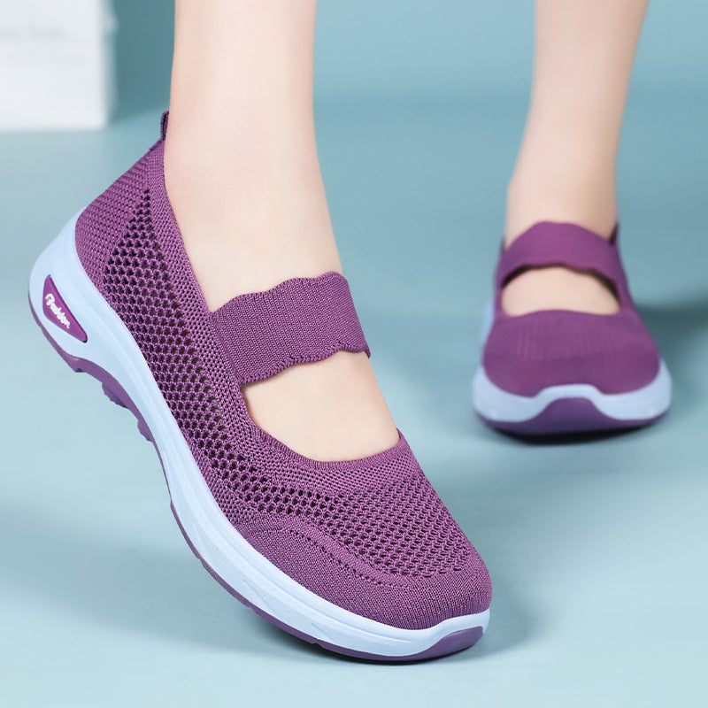 Damen Atmungsaktive Freizeit-Slipper mit elastischem Riemen EB