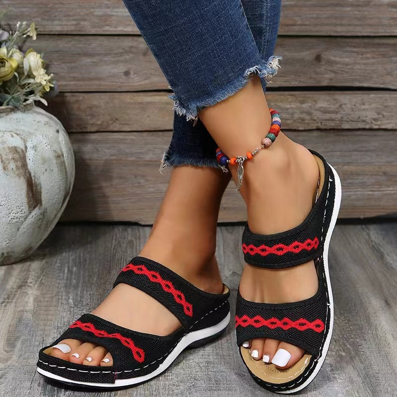Damen Bequeme Riemensandalen mit modischem Design EB